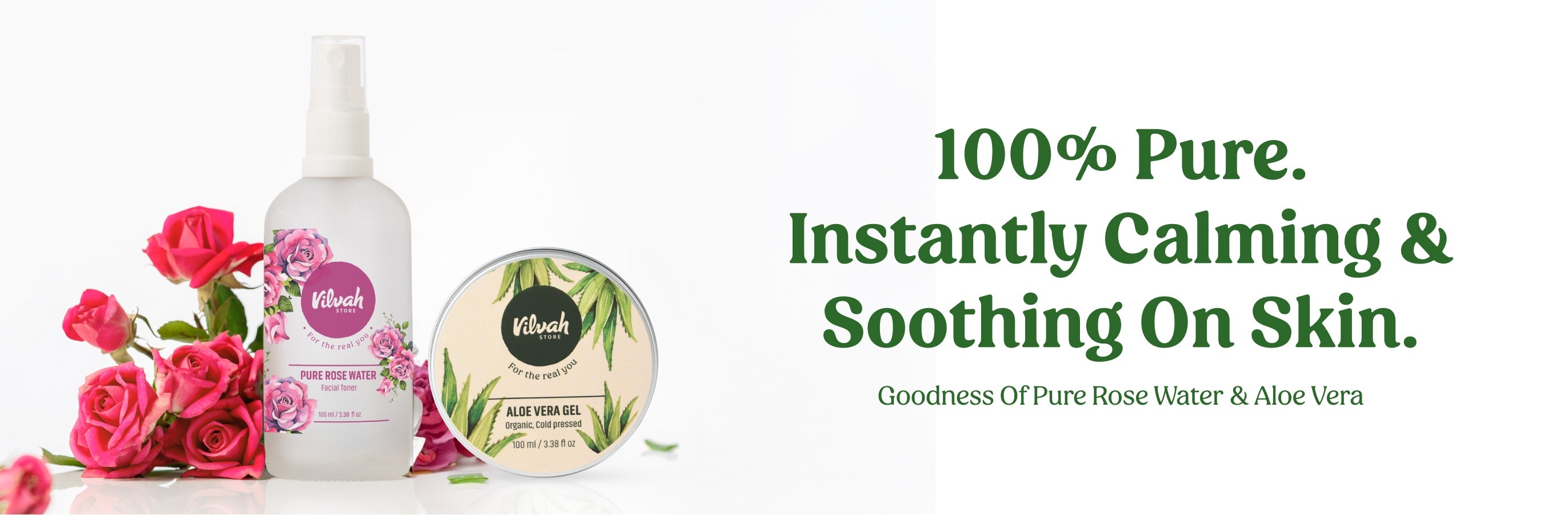 Goodness of rose water toner and aloe vera gel