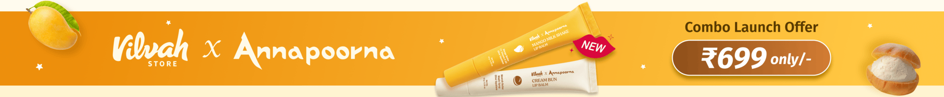 Vilvah limited edition tinted lip balm combo launch offer at 699