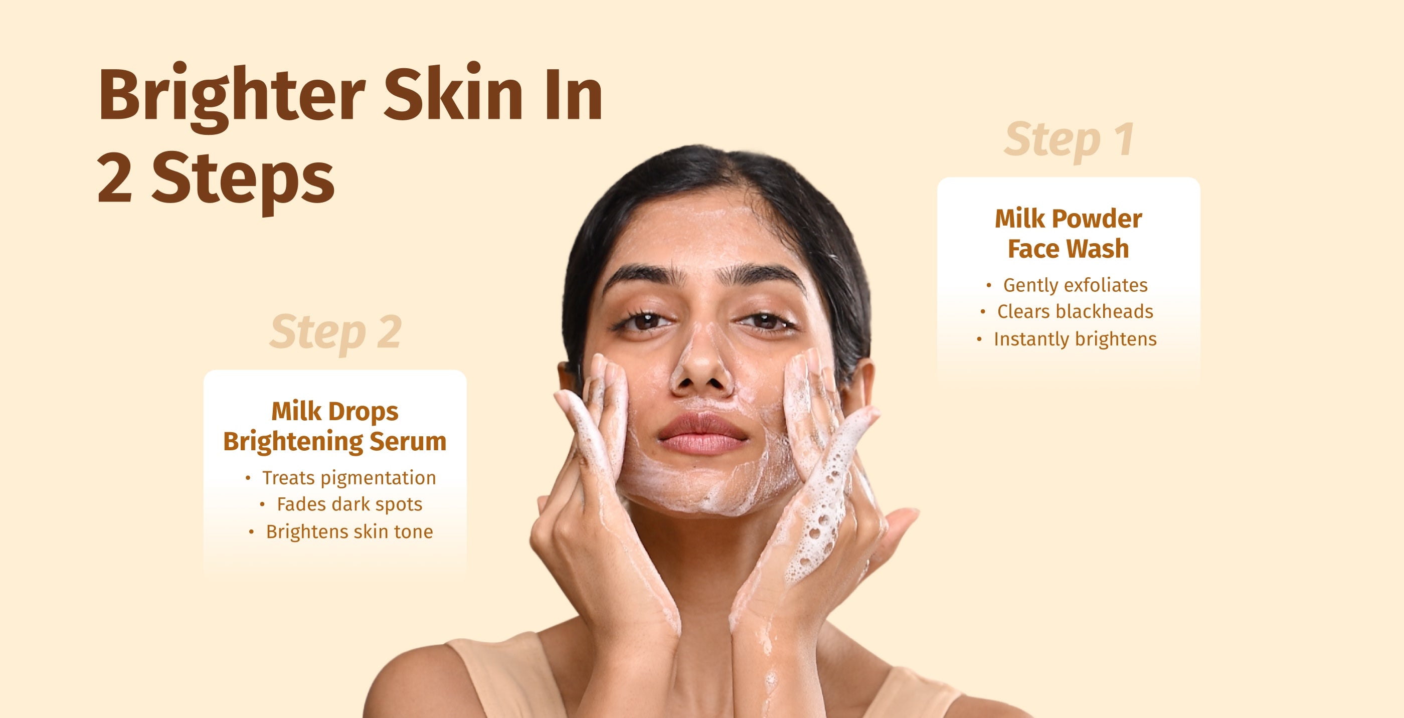 steps to use Vilvah Face Brightening Combo