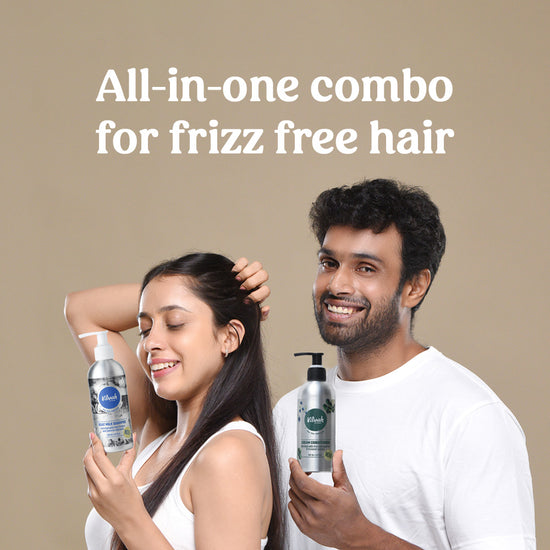 Vilvah's frizz free hair combo benefits