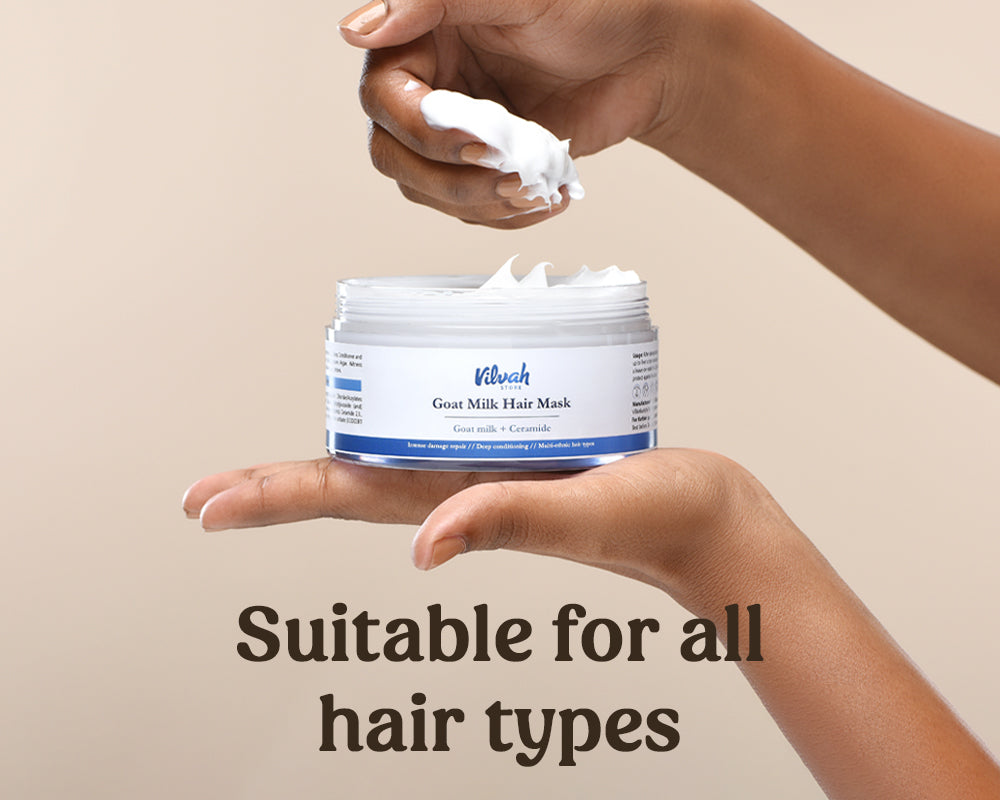 how to use goat milk hair mask - Vilvah
