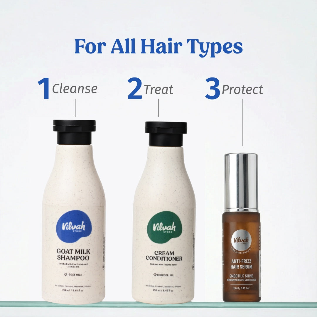 vilvah goat milk shampoo suits for all hair types