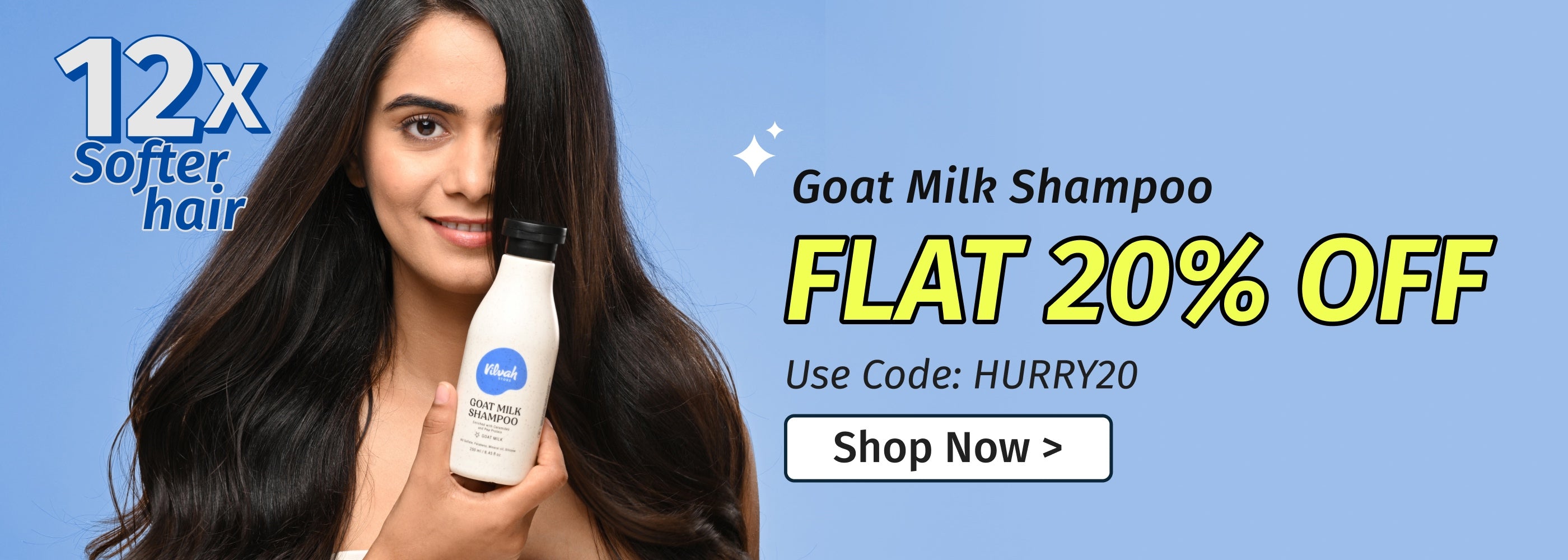 12x softer hair with vilvah goat milk shampoo