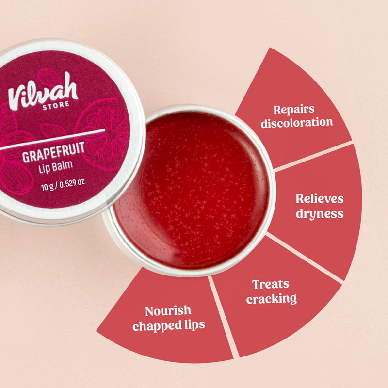Buy Grapefruit Lip Balm Online for Dark, Dry Lips Vilvah