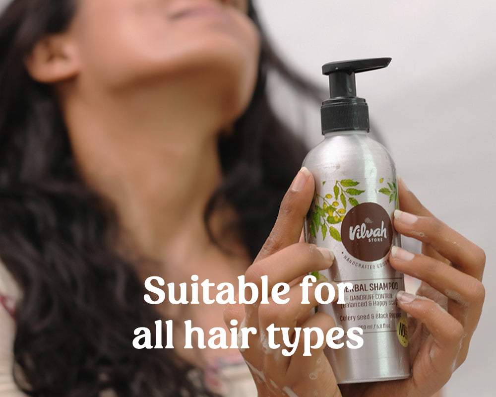 Vilvah's herbal shampoo suits for all hair types