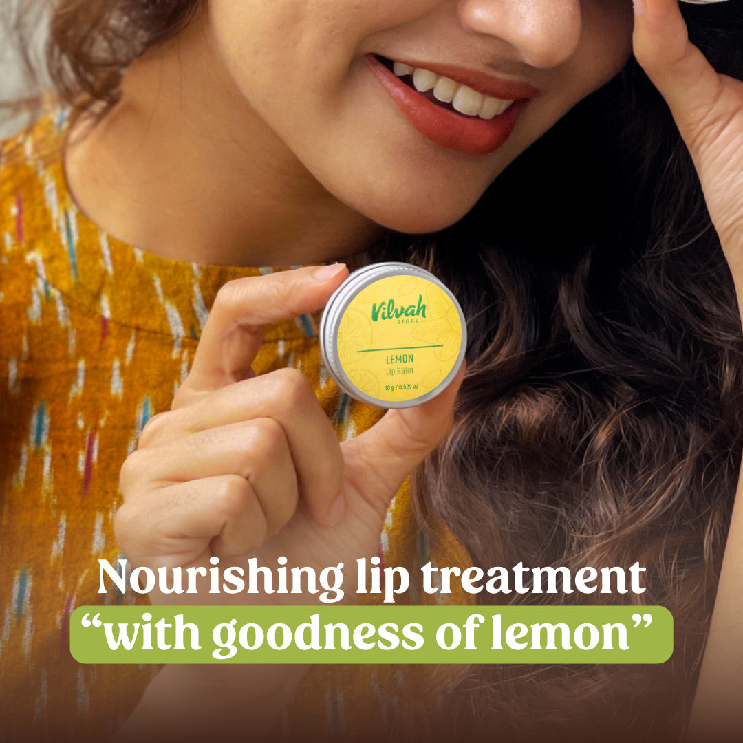 lip balm lemon for lip nourishing - Vilvah