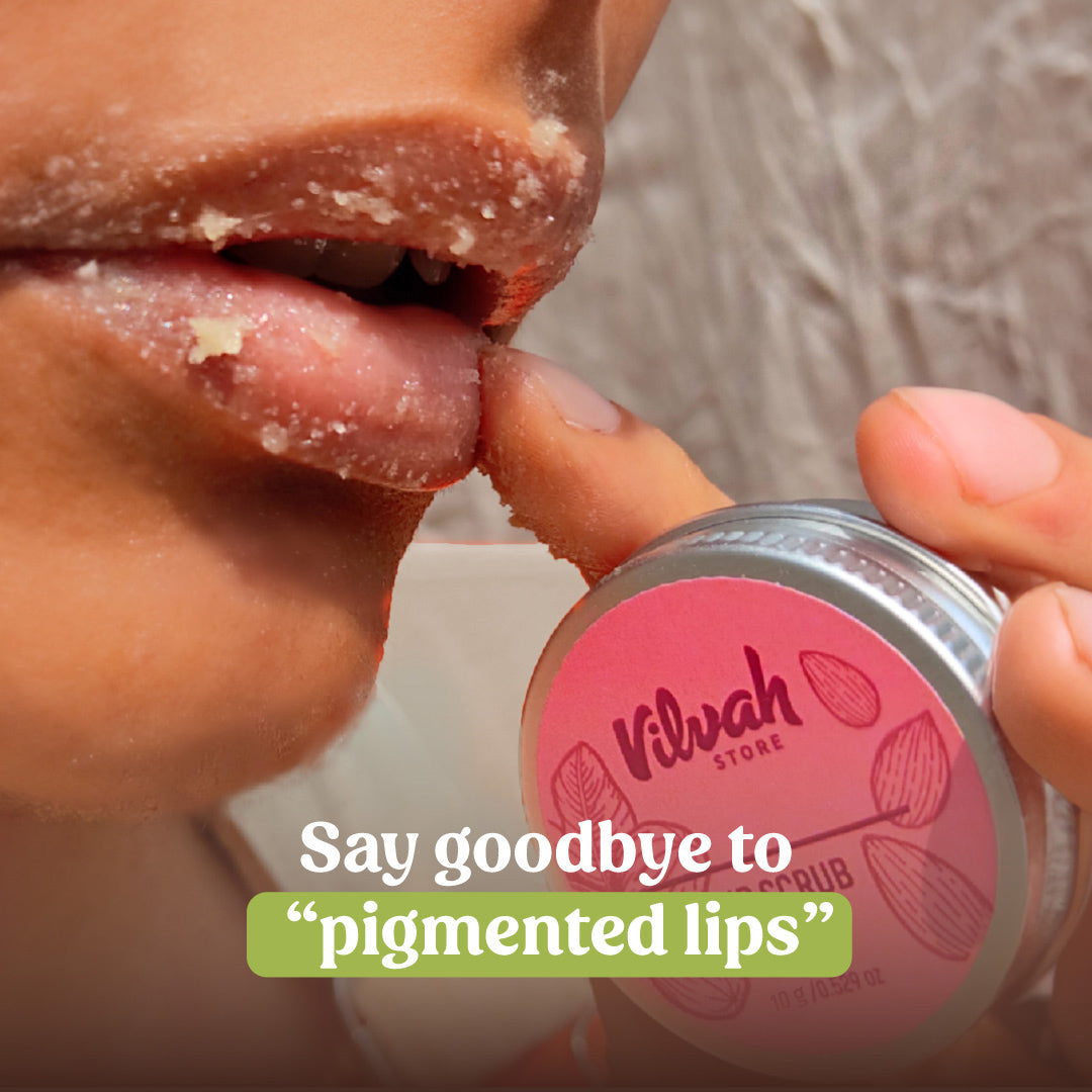 lip scrub for pigmented lips - Vilvah