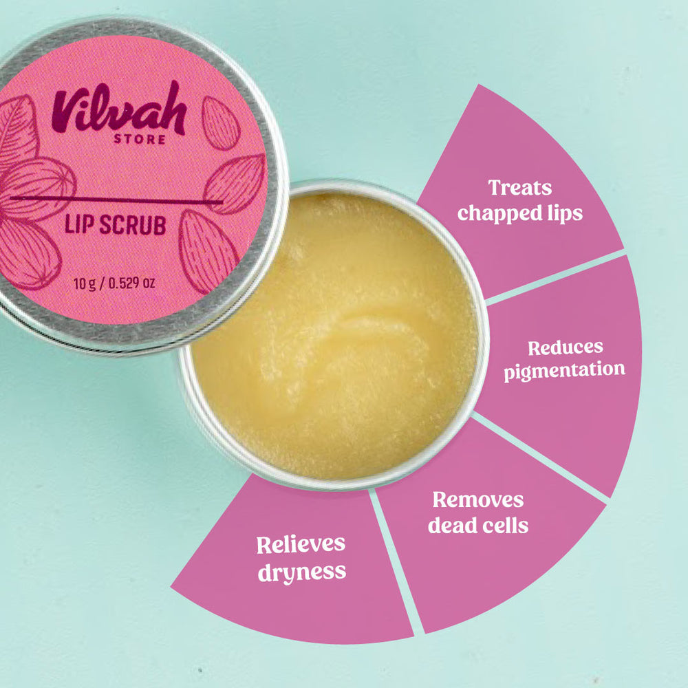 Buy Vilvah lip scrub online for men and women dark lips