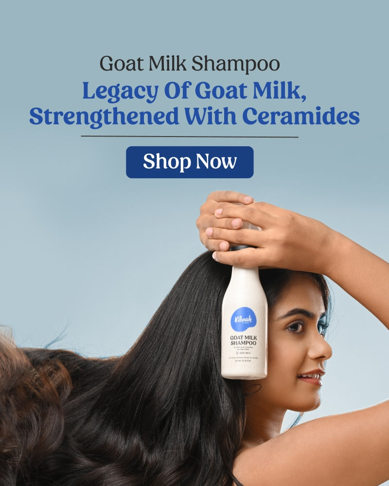 vilvah goat milk shampoo with ceramides