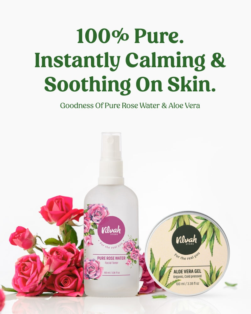 Goodness of rose water toner and aloe vera gel