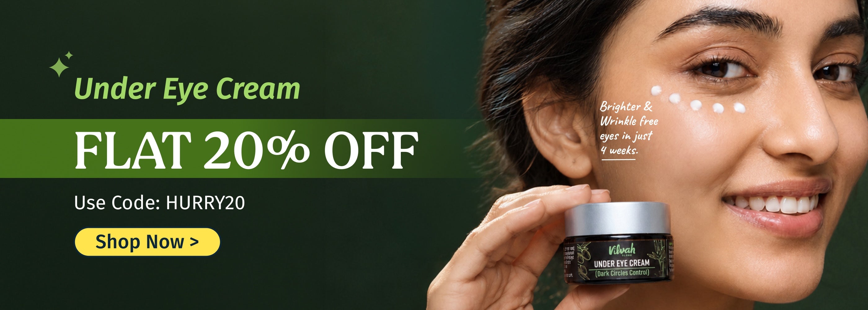 vilvah under eye cream at flat 20% off