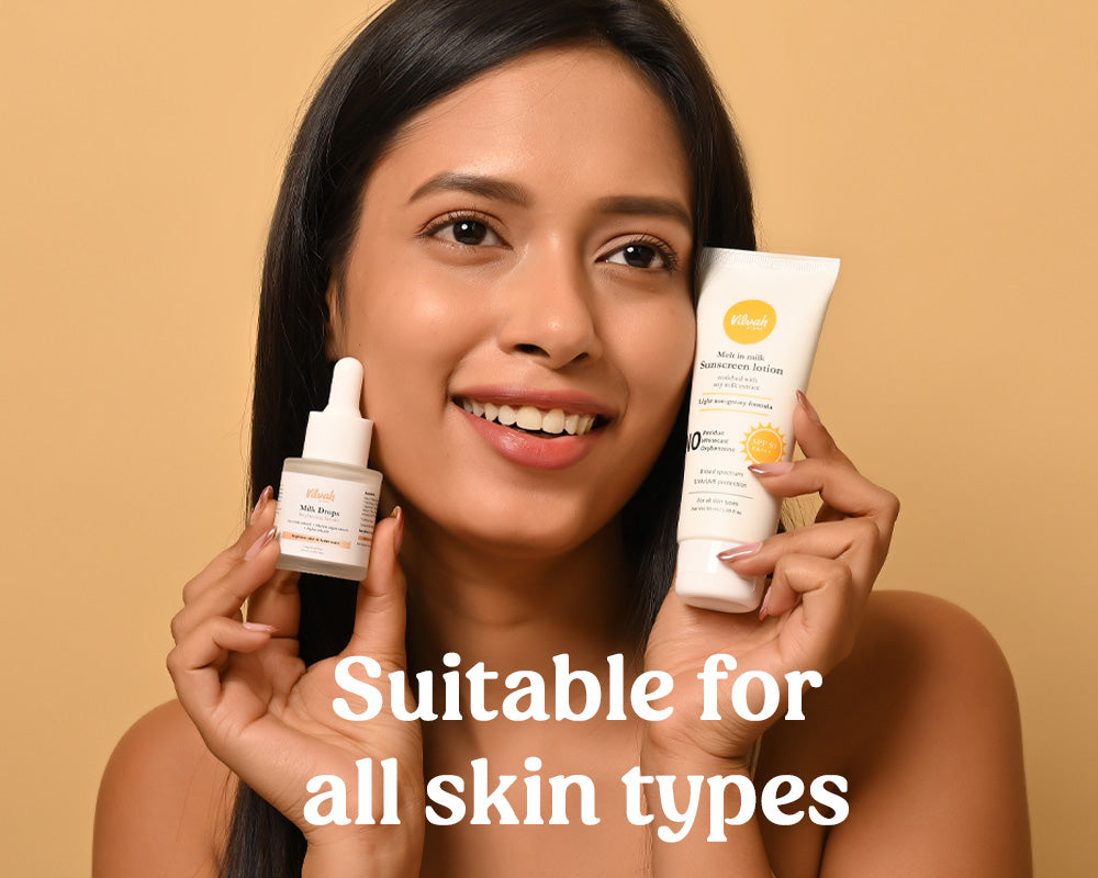 how to use Vilvah's skin brightening combo