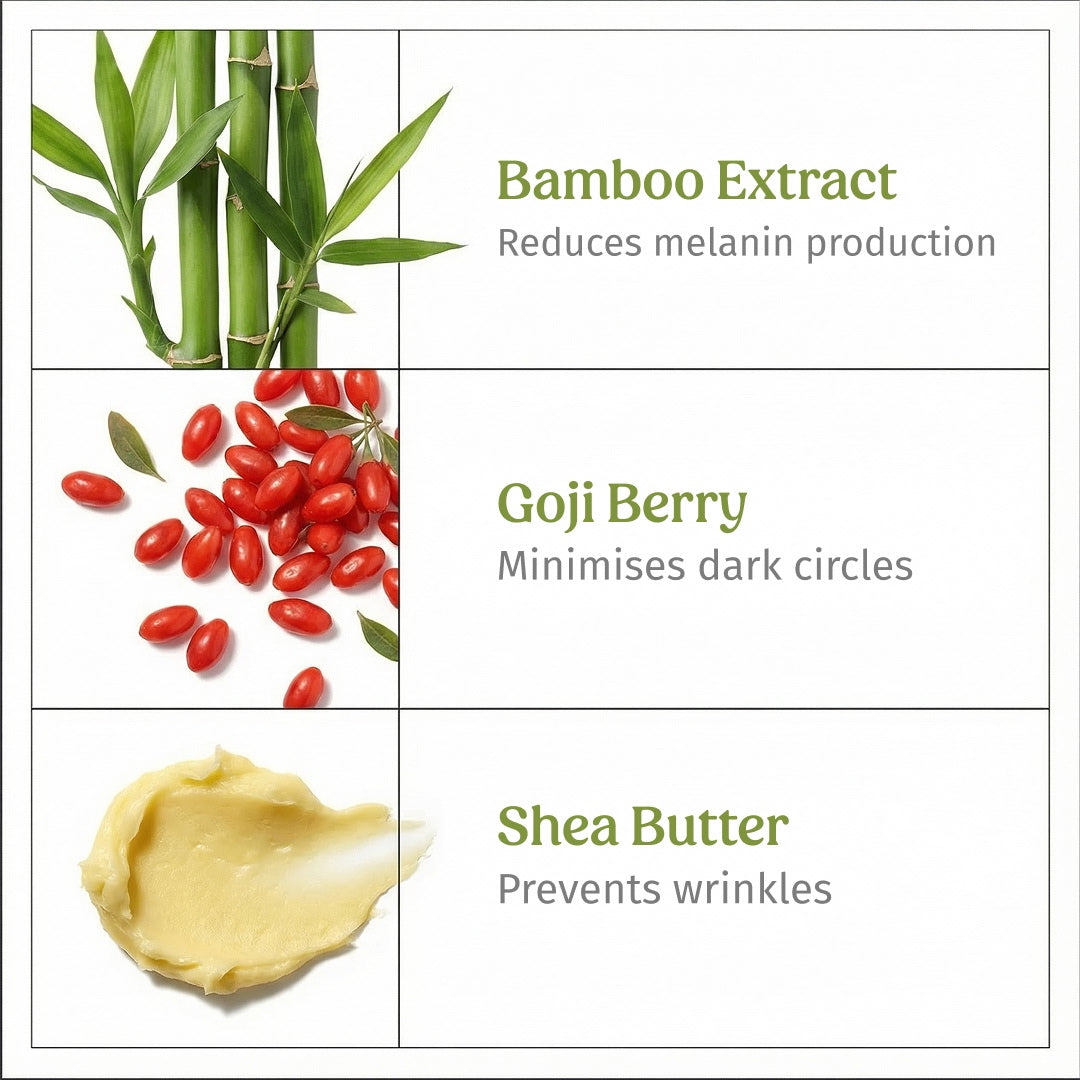 ingredients of vilvah under eye cream