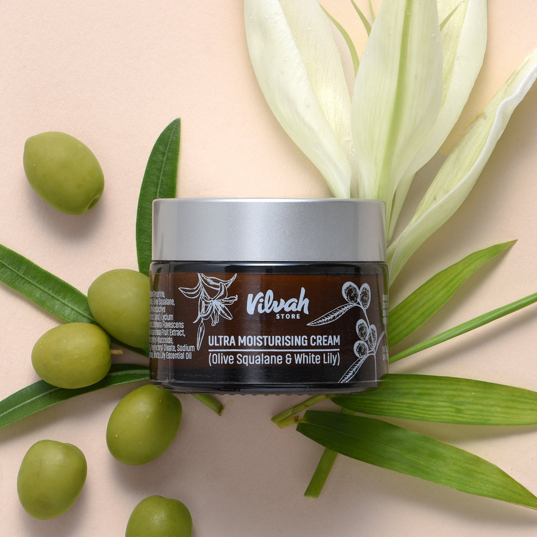 ultra moisturising cream with natural ingredients - vilvah