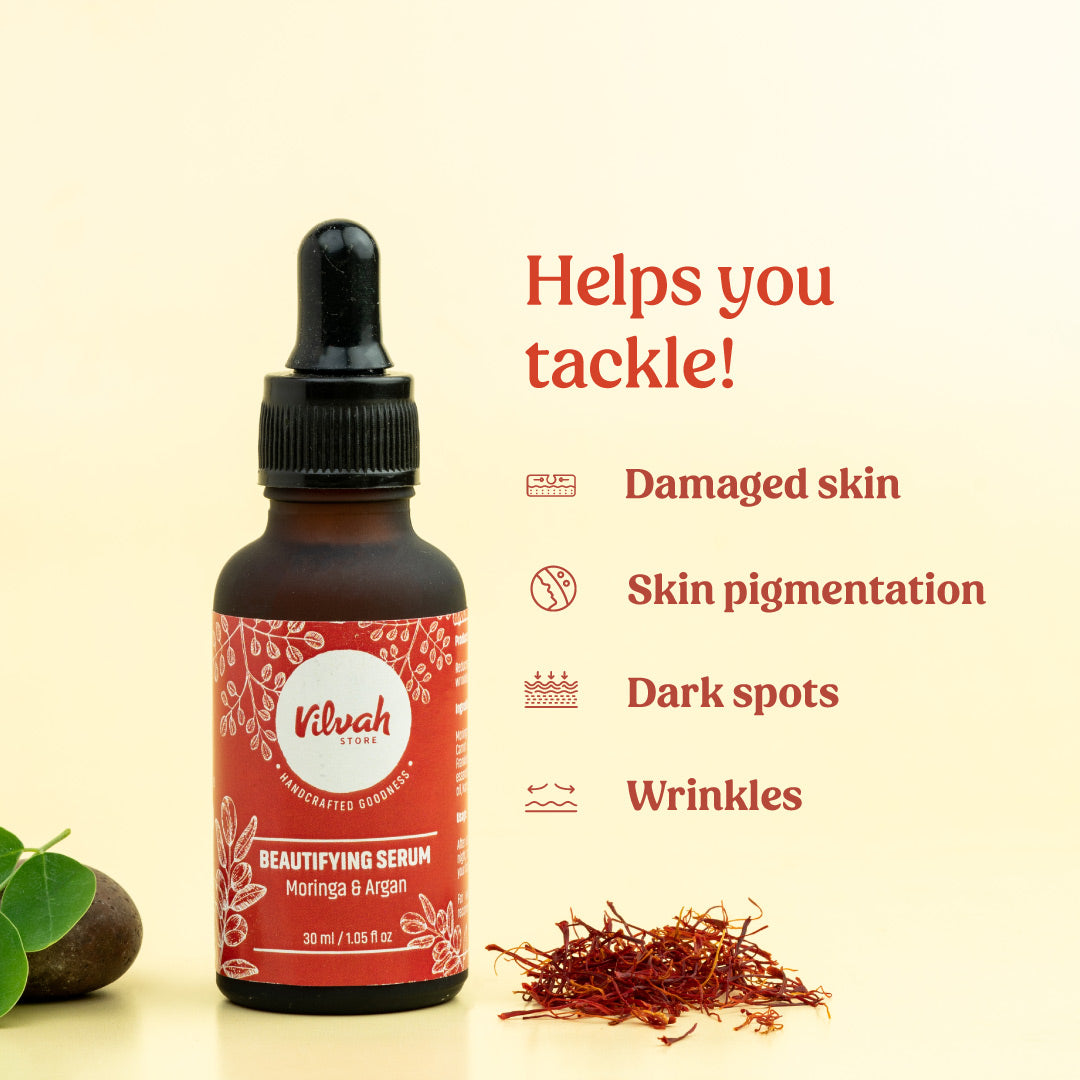 moringa beautifying serum benefits - Vilvah