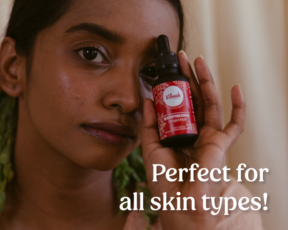 how to use moringa beautifying serum - Vilvah