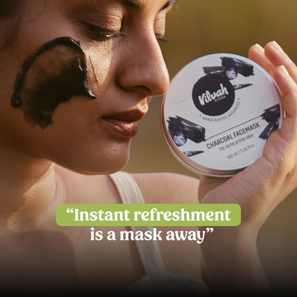 facemask for tanned skin charcoal​ - Vilvah