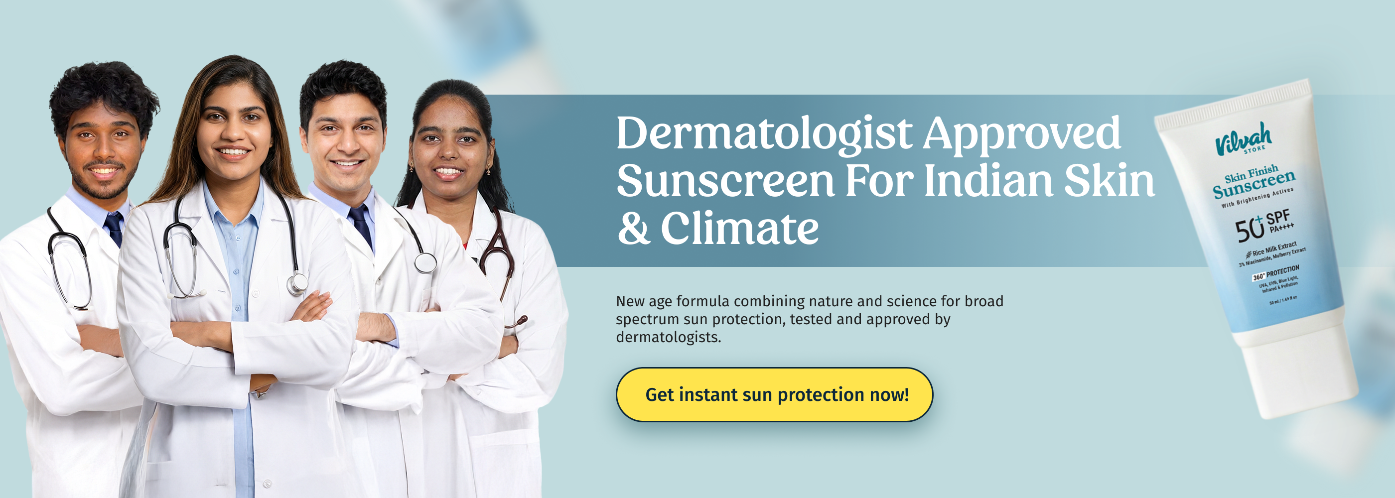 skin finish sunscreen for indian skin and climate