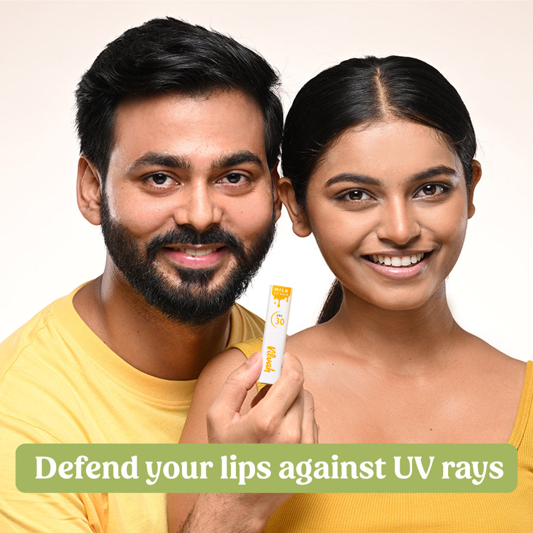 Milk Lip Balm SPF 30 PA+++ to protect from UV rays - Vilvah
