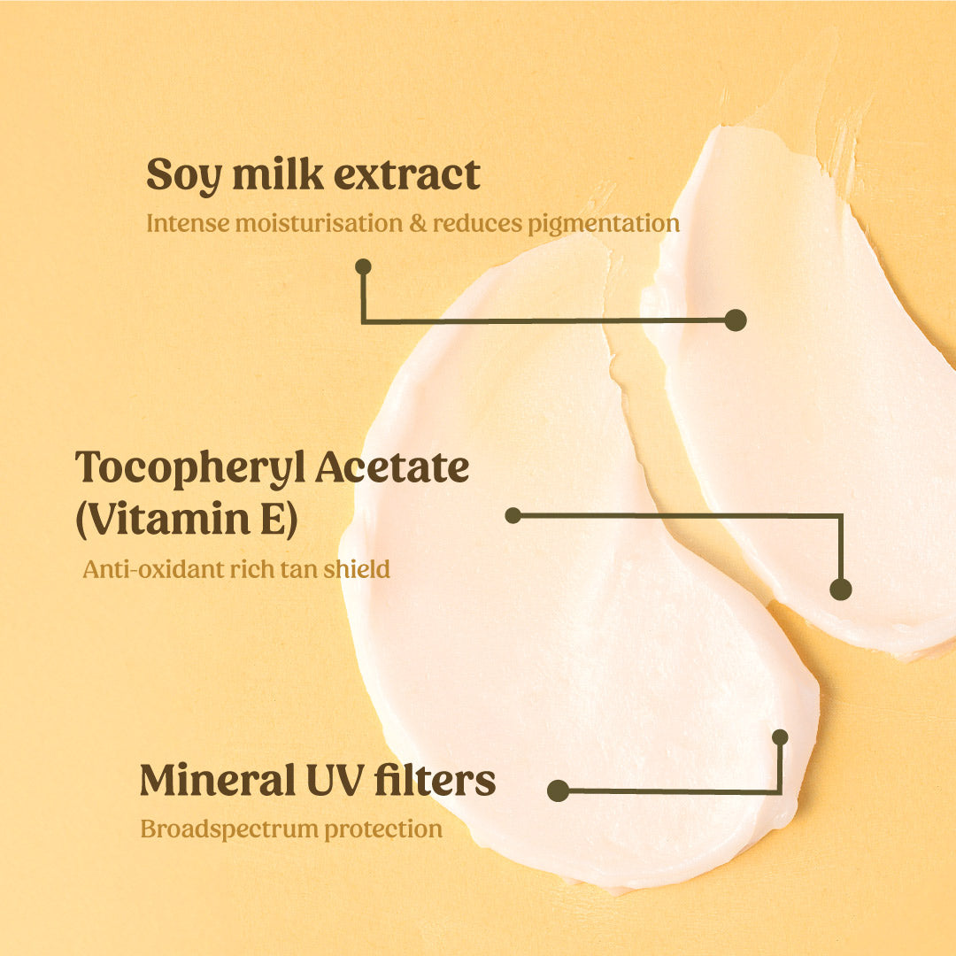 ingredients of milk lip balm SPF 30 PA+++ Vilvah