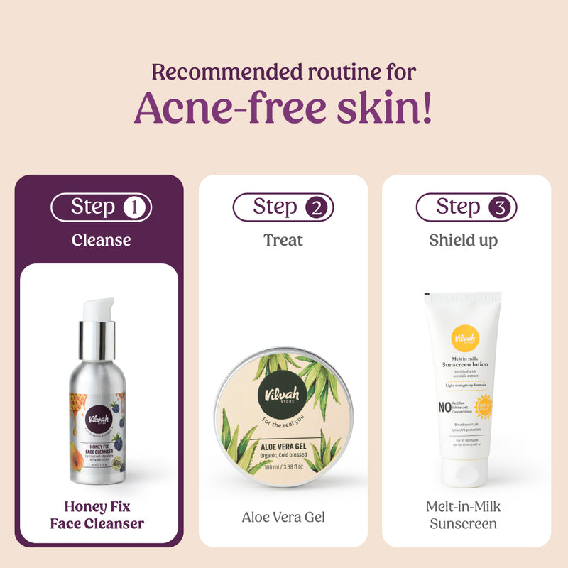 Buy Honeyfix Facewash Online for Oily & Acne Prone Skin Vilvah
