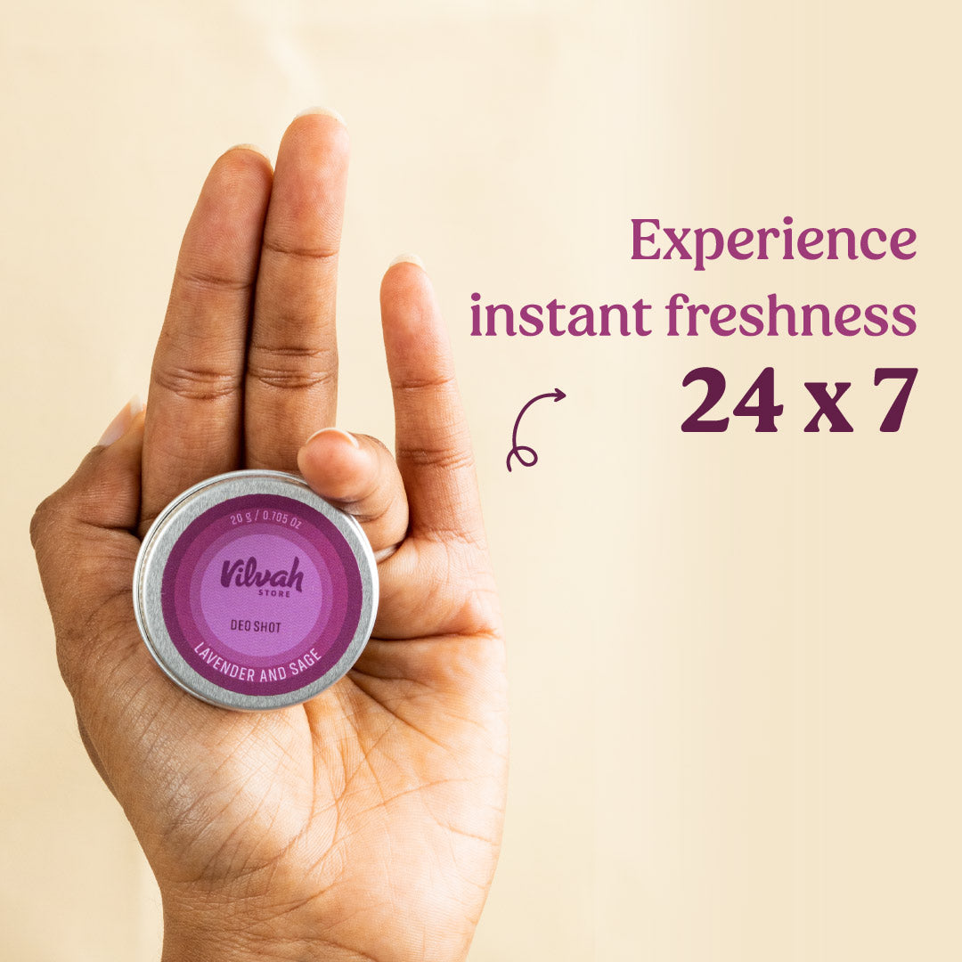 deo shot lavendar and sage for instant freshness - Vilvah