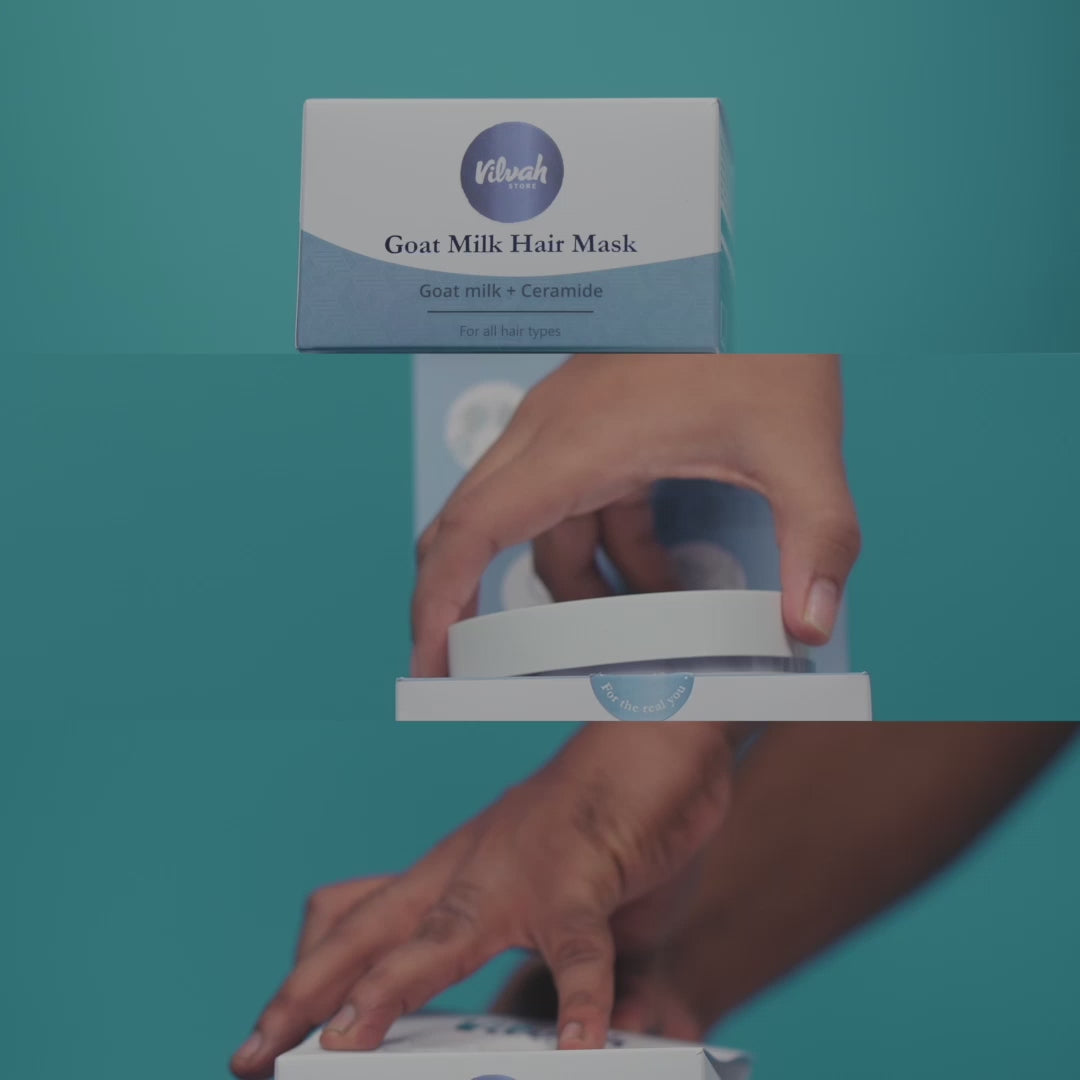 goat milk hair mask video - Vilvah