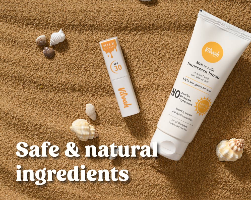 how to use Vilvah's sun protection combo
