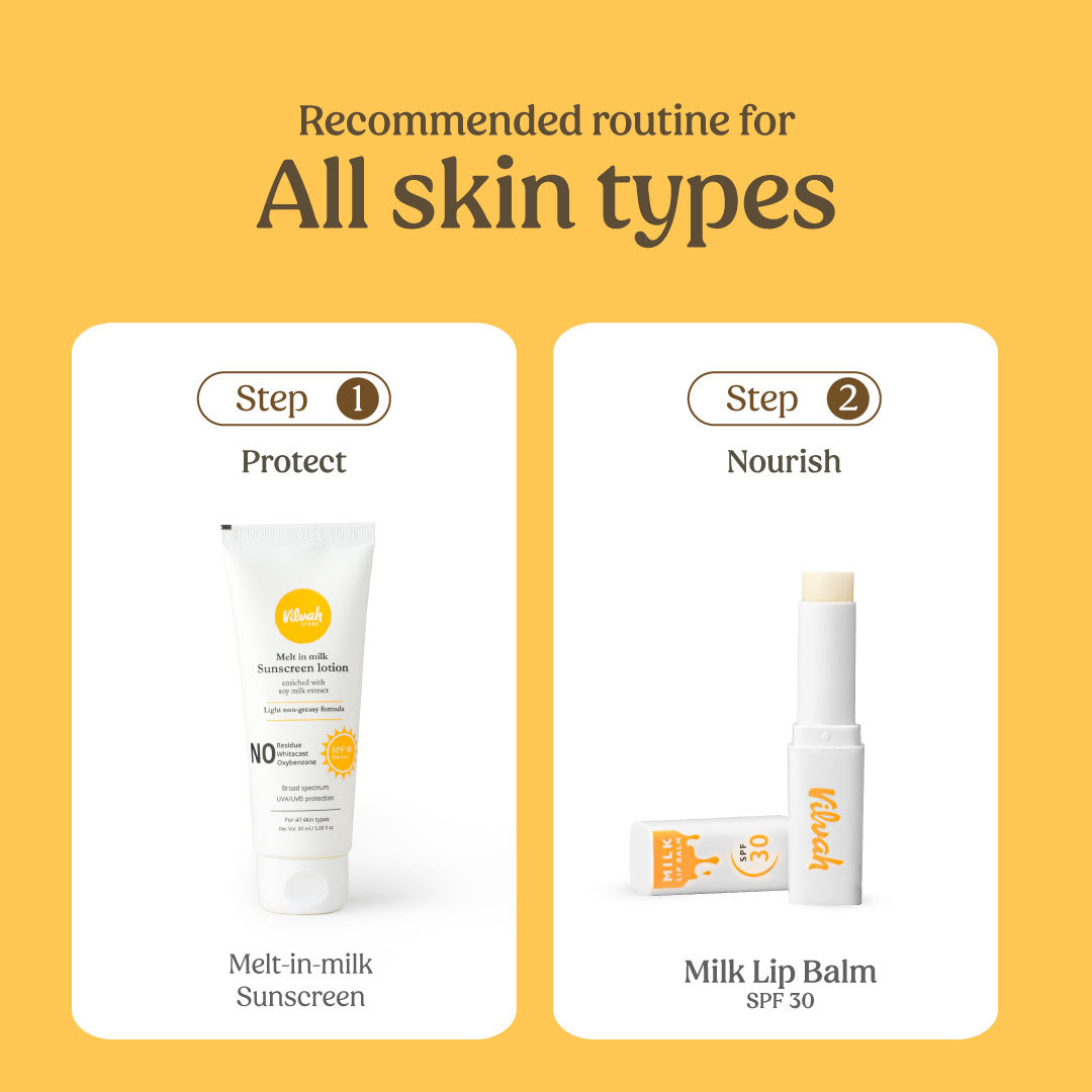 face care routine with sun protection combo - Vilvah