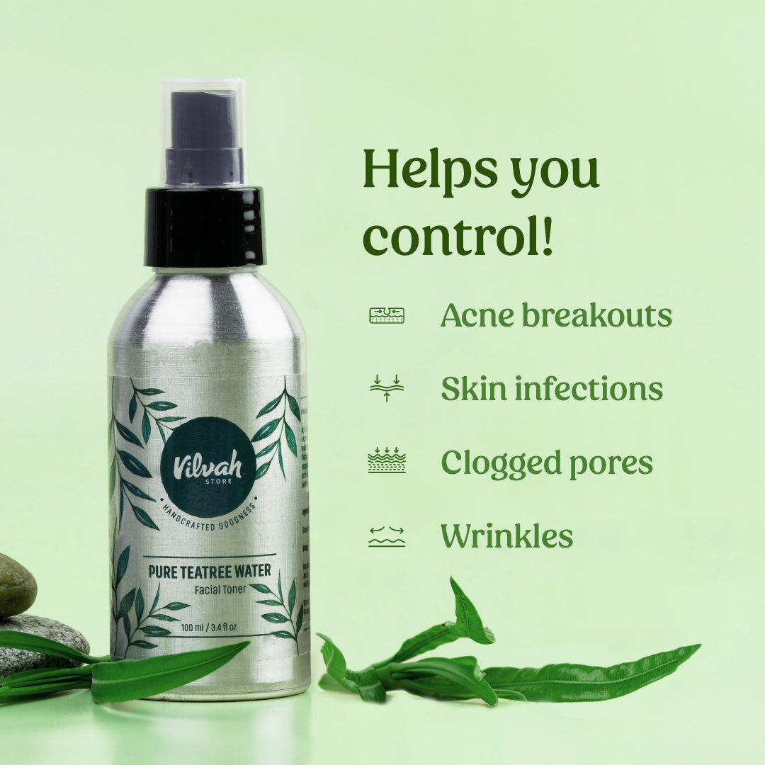 tea tree water facial toner benefits - Vilvah