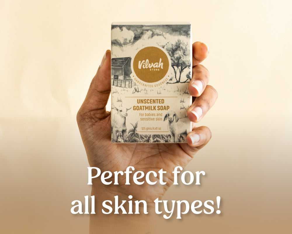 instructions to use unscented goat milk soap for babies - Vilvah