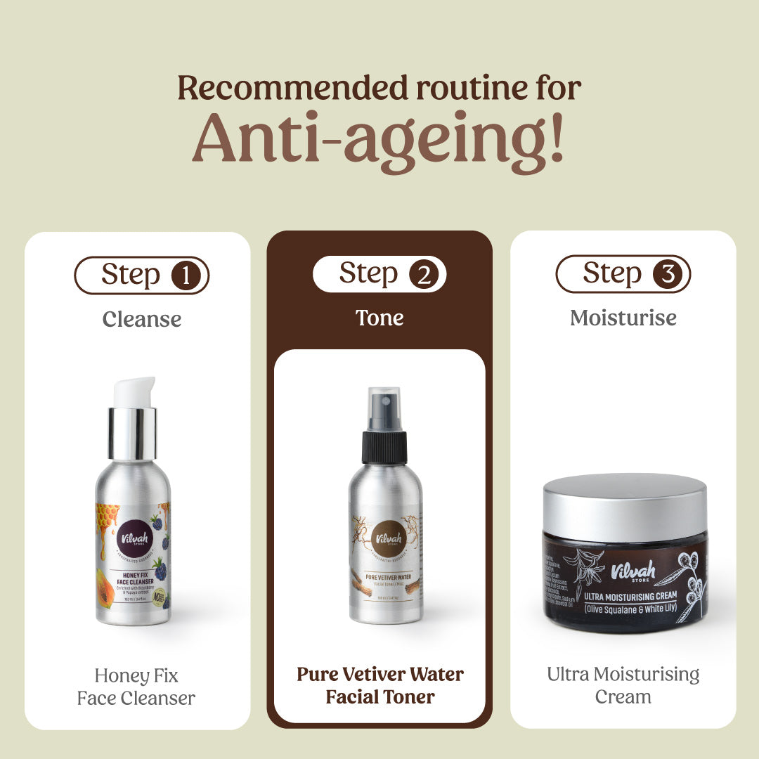 face care routine for anti ageing - Vilvah